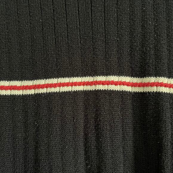 Timberland Men’s Ribbed Knit Cotton Sweater – Navy w/ Stripe Detail – Size M - Picture 4 of 6